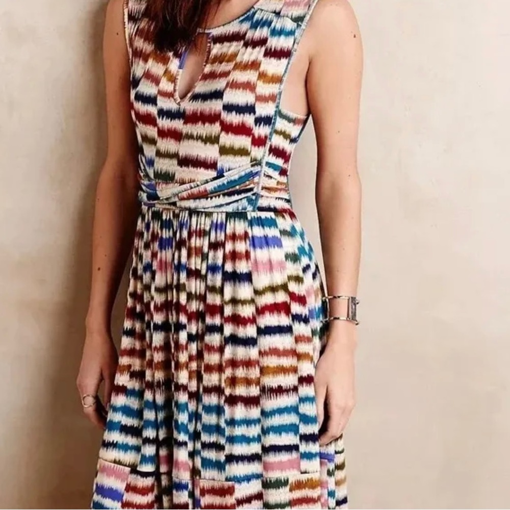 Maeve Anthropologie Womens Mini Jersey A Line Dress Multicolor Size Extra Small